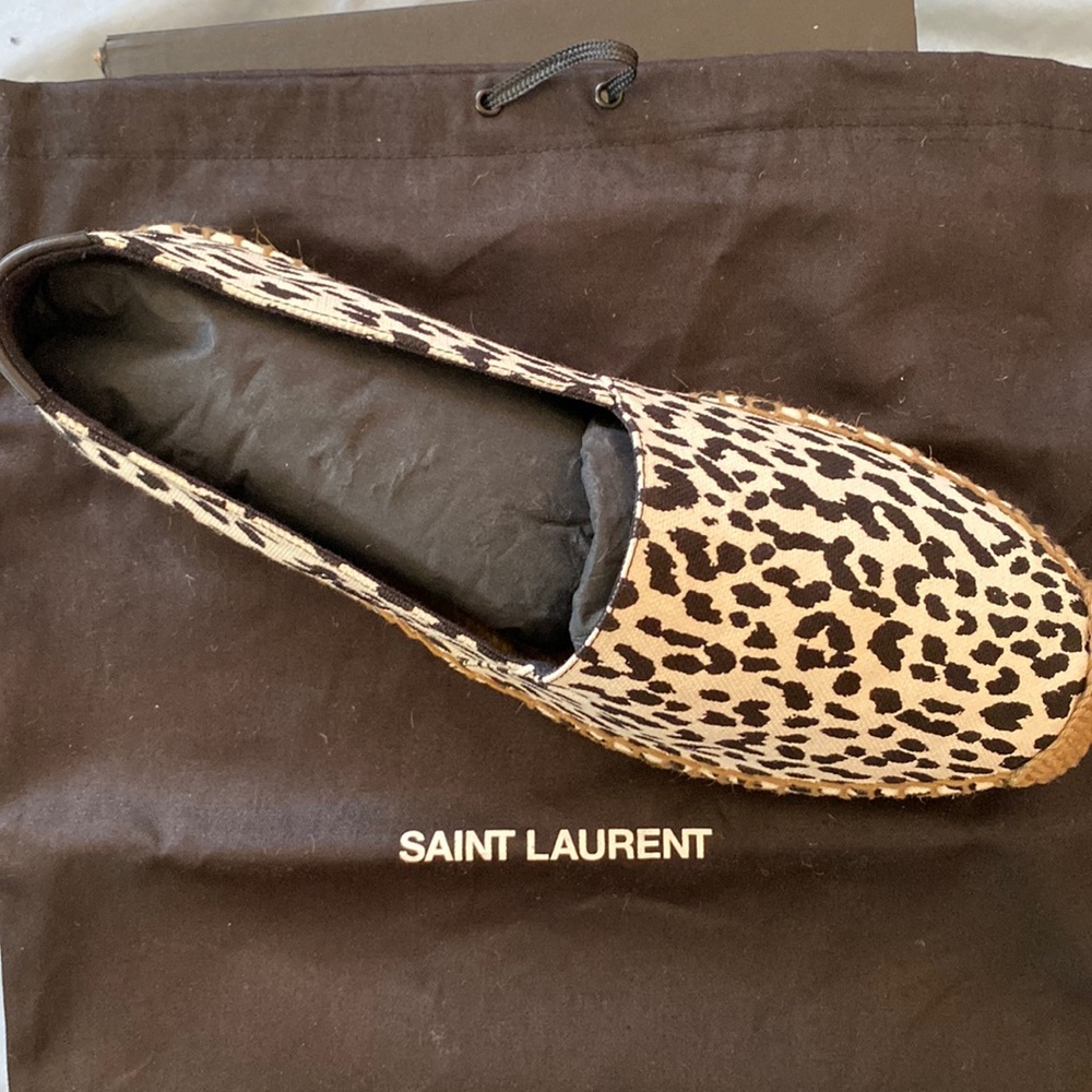 Saint Laurent Leopard Print Espadrilles size 39.5